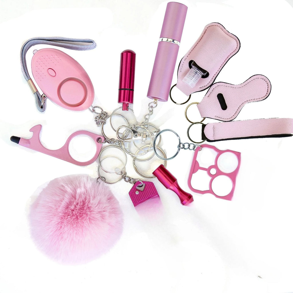 Pink Self-defense Alarm Keychain